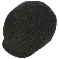 stetson hatteras newsboy cap ruige tweed dark olive