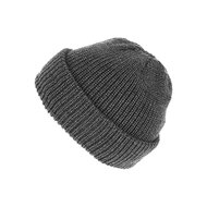 fiebig beanie muts gemeleerd merino wolmix antraciet