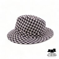 mida fedora checkers ruit zwart en wit