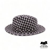 mida fedora checkers ruit zwart en wit