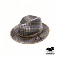 jos van dijck fedora tweedhoed plaid verde