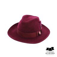 panizza bespoke fedora haarvilt burgundy dapper 