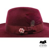 panizza bespoke fedora haarvilt burgundy dapper 