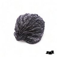 jos van dijck turban lurex black and silver