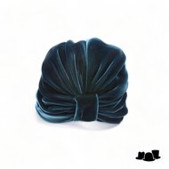 jos van dijck deluxe turban velvet dark petrol