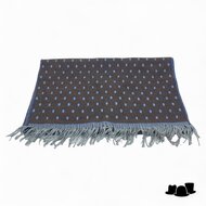 panizza sjaal viscose mix polka dot bruin blauw