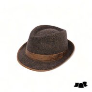 jos van dijck trilby wol visgraat taupe bruin