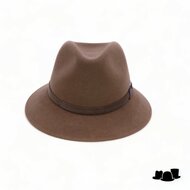 mayser punta fedora met oorklepen wolvilt camel