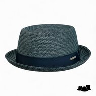 stetson pork pie zomerhoed po gemeleerd jeans blue