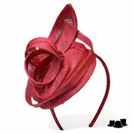 seeberger fascinator sinamay krul ruby red