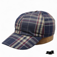 City Sport Winter Baseball Cap Tartan Blauw Rood Grijs