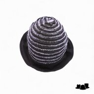 hats dreams clochehoed chenille wolmix zwart en grijs