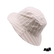 seeberger bucket hat stripe cottonmix linen