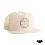 brixton oath mp trucker snapback oat milk 