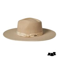 brixton jo rancher fedora wool white satin