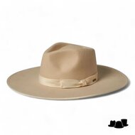 brixton jo rancher fedora wool white satin