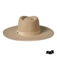 brixton jo rancher fedora wool white satin