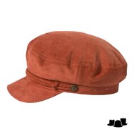 brixton fiddler fisherman cap corduroy cotton terracotta