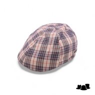 alfonso d este ivy flatcap katoen beige bruin ruit