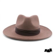 baldini fedora 300 gesneden rand haarvilt camel