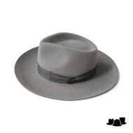 baldini fedora 300 gesneden rand parelgrijs