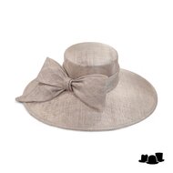 maddox occasion hat asymmetric sinamay bow almond