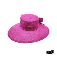 maddox occasion hat asymmetric sinamay bow magenta