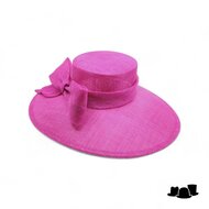 maddox occasion hat asymmetric sinamay bow magenta