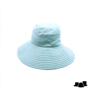 bedacht zomer flaphoed ida katoenmix contrast turquoise