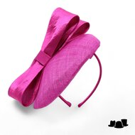 maddox fascinator dopje strik sinamay satin magenta