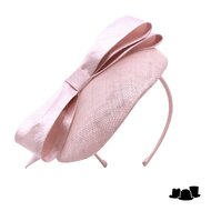 maddox fascinator dopje strik sinamay satin oyster