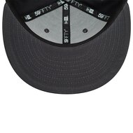 new era fitted baseball cap 59fifty new york yankees metallic outline grey