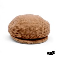 seeberger ballonpet crochet linnen nut brown