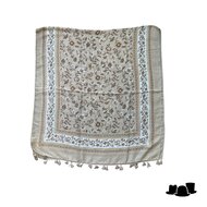 onkar zomer sjaal viscosemix lente bloemen beige