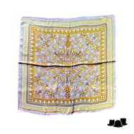 onkar neckerchief bedrukte sjaal greek roze en goud