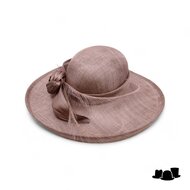 maddox occasion hat buntal sinamay en veren coffee