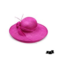 maddox occasion hat buntal sinamay en veren magenta