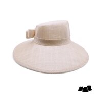 maddox occasion hat asymmetric bol sinamay dubbel strik champagne