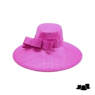 maddox occasion hat asymmetric bol sinamay dubbel strik magenta