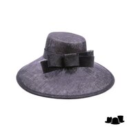 maddox occasion hat asymmetric bol sinamay dubbel strik black