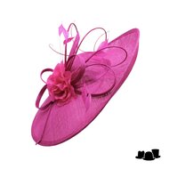 maddox big occasion disc loops and flowers sinamay magenta