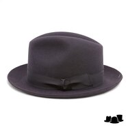 baldini fedora classico gesneden rand antraciet