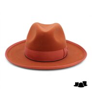 jos van dijck fedora rho pencil roll brim wolvilt terracotta