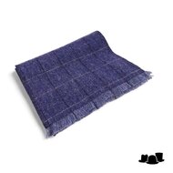 city sport sjaal scheerwol british tweed visgraat ruit blauw