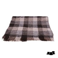 alfonso deste sjaal wol tartan bruin en beige