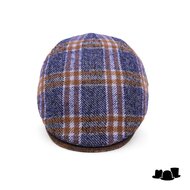 alfonso deste ivy pet ionio wolmix en leer tartan dark blue and cognac