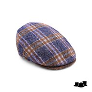 alfonso deste ivy pet ionio wolmix en leer tartan dark blue and cognac