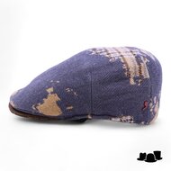 alfonso deste ivy pet ionio wol en leer tartan jeans blue and cognac