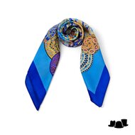 onkar neckerchief satijn multicolour blue