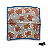 onkar neckerchief satijn flower marine and burnt orange